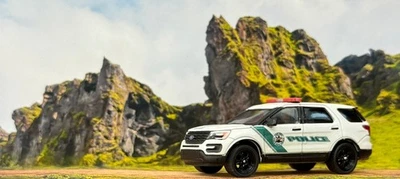 Policía de Parques del Estado de Nueva York K-9 Custom 2018 Ford PIU Greenlight 1-64 Foto 1 de 4