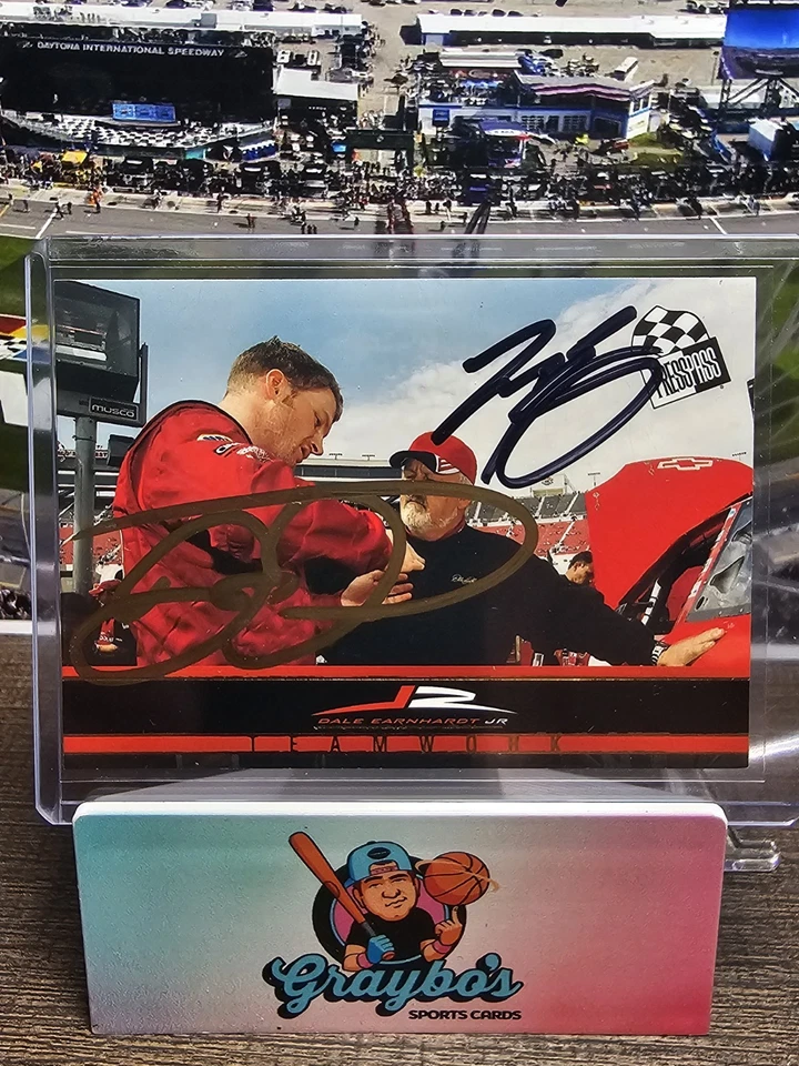2004 Press Pass Dale Earnhardt Jr Tony Eury Sr Teamwork Dual Signed Autograph  - Image 1 of 1