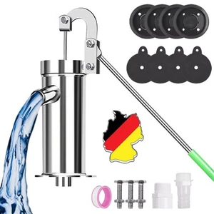 Edelstahl Handschwengelpumpe Schwengelpumpe Wasserpumpe Handpumpe Gartenpumpe DE - Bild 1 von 17