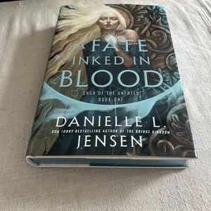 A Fate Inked In Blood Danielle Jensen 1st First Edition Sprayed/Foiled Blue Edge - Picture 1 of 7