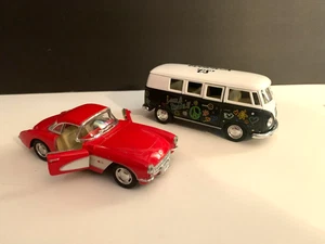 VW T1 type 2 "Goulstock " Bus 1/32 Scale Diecast & Plastic Doors Open Woodstock - Picture 1 of 13