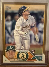 2023 Topps Series One Jonah Bride RC Gold /2023 Oakland Athletics Rookie Card