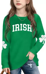 Kids St. Patrick'S Day Shirts Girl Shamrock Graphic Shirts St Patty'S Lucky T-Sh - Picture 1 of 19