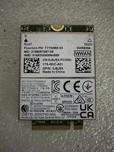 Dell Latitude 5420 5424 7424 Snapdragon X20 4G LTE wireless DW5821e J6J8X S22 - Foto 1 di 2