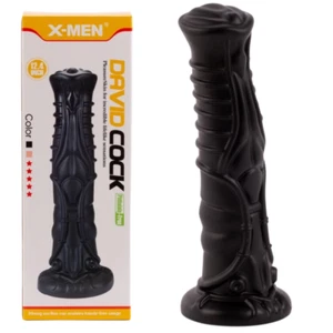 Fantasy Big Black Thick Monster Dildo Anal Sex Toy X-Men 12.4" Super PVC Black - Picture 1 of 6