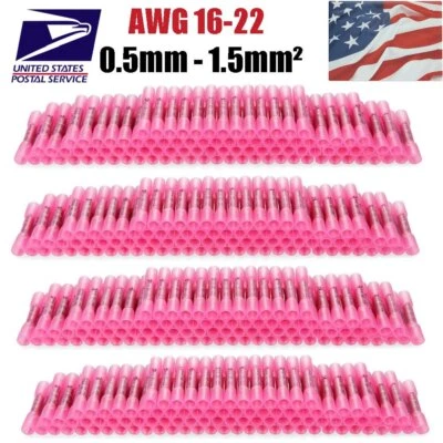 500X Heat Shrink Butt Splice Wire Connector Insulated Waterproof Crimp Terminals - Image 1 of 4