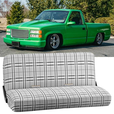 Cubierta de asiento delantero gris para banco de camioneta GMC C/K 1500 2500 3500 Foto 1 de 4