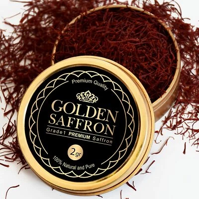 Golden Saffron, Finest Pure Premium All Red Saffron Threads, Grade A+ - Image 1 of 4