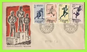 Spanien 1962 Sport, Leichtathletik Satz auf Ersttagsbrief - Bild 1 von 1