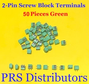 50 Stück 2-polig Schraubklemme Steckverbinder 5,08 mm Leiterplattenmontage grün KF301-2P 100X - Bild 1 von 3