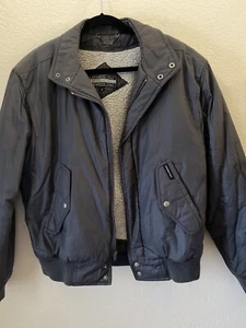 Members Only Mens Bomber Jacket Gray Medium Large 40 Insulated Vintage - Picture 1 of 11