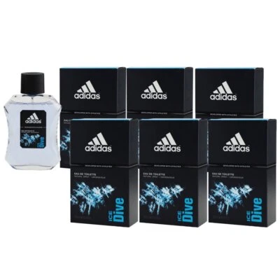 Adidas Ice Dive 6 x 100 ml Eau de Toilette EDT Set Herrenparfum