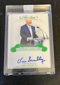 2019 Panini Flawless VIN SCULLY Auto Legendary Signatures Emerald #d 1/3 Sealed