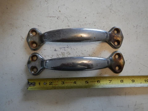 Vintage Steel Door Handle Large Heavy Duty Cabinet Barn Drawer Industrial Cover