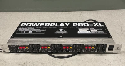 Behringer PowerPlay Pro-XL HA4700 4-Channel Headphones Distribution Amplifiers - Image 1 of 4