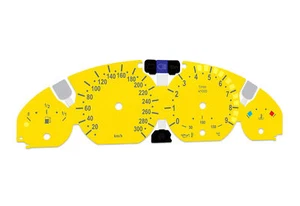 For BMW M3 E46 Yellow - Speedometer Dials from MPH to Km/h Cluster Gauges - Picture 1 of 6