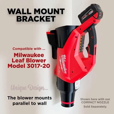 MAKEIT3D Wall Mount Bracket for Milwaukee M18 Fuel Leaf Blower (Model# 3017-20)