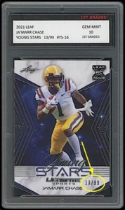 Ja'marr/Jamarr Chase 2021 Leaf Young Stars 1st Graded 10 NFL Rookie Card RC /99 - Bild 1 von 1