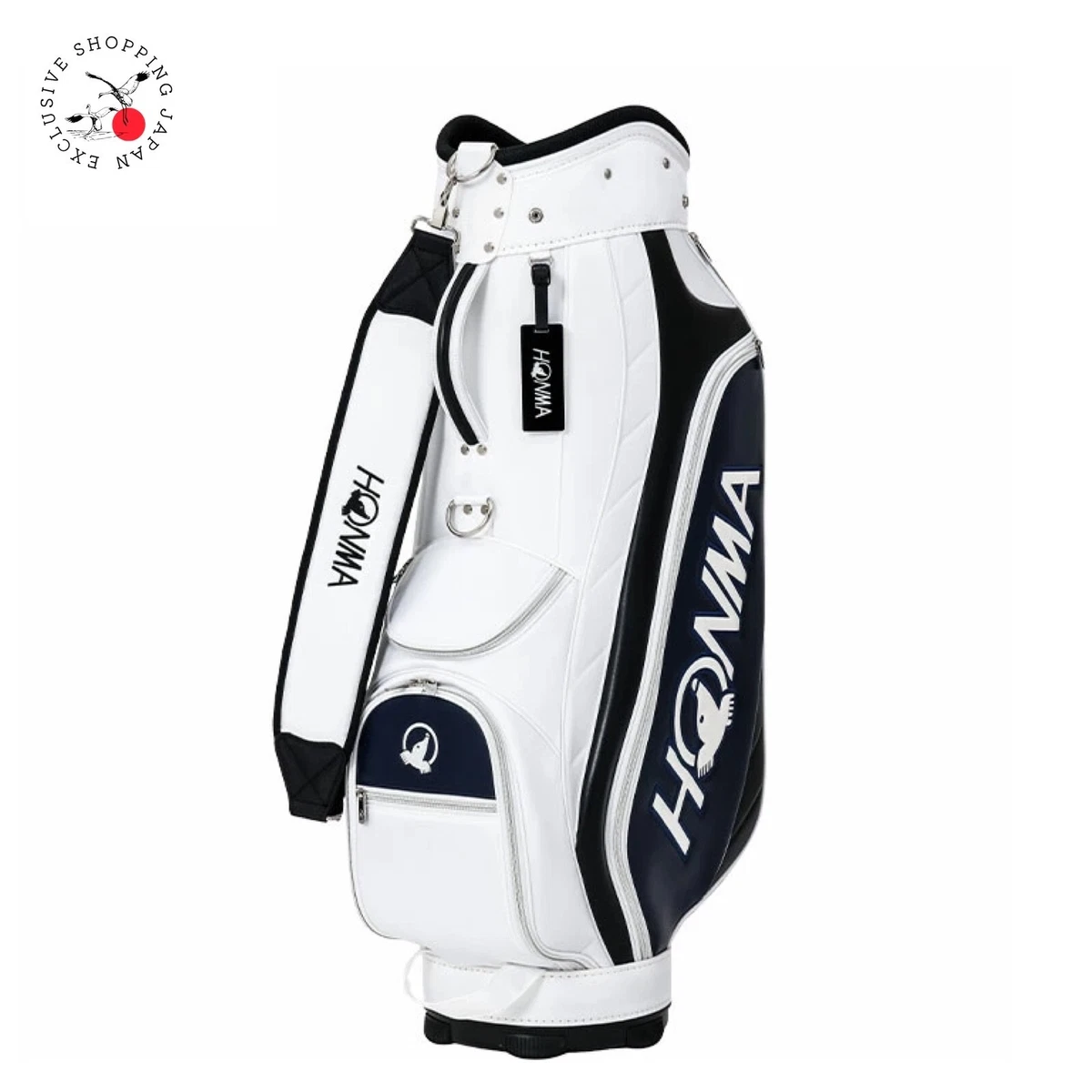 HONMA 高尔夫球蓝色皮革袋| eBay