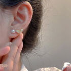 New Light Luxury Zircon Fishtail Pearl Stud Earrings For Women Fashion Earrin Pe