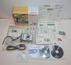 Canon Powershot A95 5.0MP Digital Camera Silver Boxed With Accessories - Picture 1 of 24