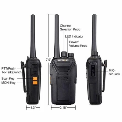 MURS VHF Walkie Talkie Retevis RT27V 2 Way Radio Long Range - Image 1 of 4