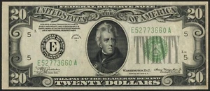 1934A $20 Richmond FRN Late-Finished Backplate 204 (LFBP) - RARE! - Picture 1 of 5