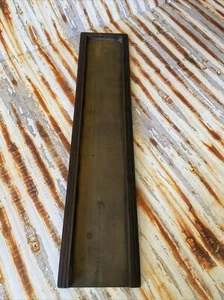 Antique BRASS TYPE TRAY GALLEY with Wood Boarder Letterpress Holiday Gift OLD !! - Picture 1 of 16