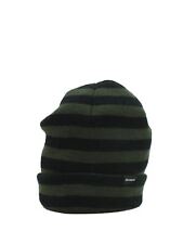 Pull&Bear Men's Hat Green Striped 100% Acrylic Beanie