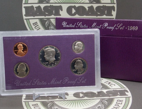 1989 "S" U.S. Mint Clad PROOF (5 Coin) Set East Coast Coin & Collectables, Inc Cover