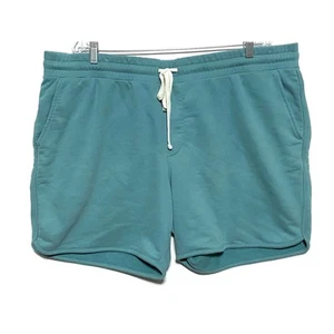 Lands End Serious Sweats Shorts Pull On Drawstring Pockets Men XXL 44-46 Stretch - Picture 1 of 7