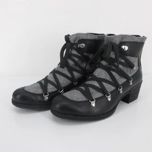 Merrell Shiloh II warme Stiefel Damengröße 10 grau schwarz Leder Schnürung - Bild 1 von 10