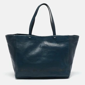 Marc by Marc Jacobs Teal Green Leather Shopper Tote - Picture 1 of 10