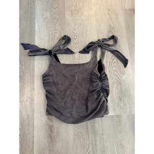 Free People Black Washed Boulevard Tank Top Ärmellos Boho Freizeit - Größe L  - Bild 1 von 5