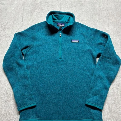 Patagonia W's Better Sweater 1/4 Zip Fleece Women's M Pullover Blue Green - Image 1 of 4