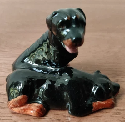 Vintage Beswick Ceramic Pair of Rottweiler Puppies - Image 1 of 4