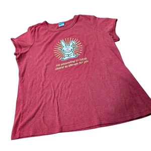 Happy Bunny Jerry Leigh Red Tee Size 1x - Picture 1 of 8