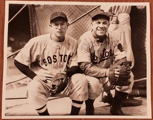 Dom DiMaggio Johnnie Hopp Auto Red Sox 1940er Baseball 8x10 Vintage Foto JSA - Bild 1 von 10