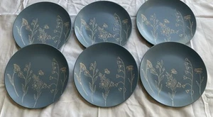 Woodland Cottage Collection Ornate Inlaid Floral Butterfly Design 6 Dinner Plate - Picture 1 of 2