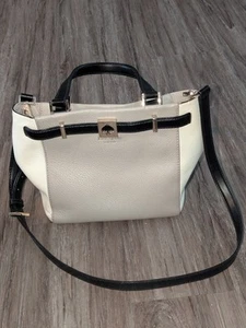 Kate Spade Houston Street Taupe Cream Two Tone Satchel Shoulder Bag Crossbody - Picture 1 of 23