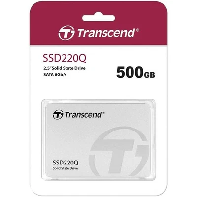 Transcend SSD220Q 500 GB 2.5 Inch SATA III 6 Gb/s Internal Solid State Drive (SS - Image 1 of 4