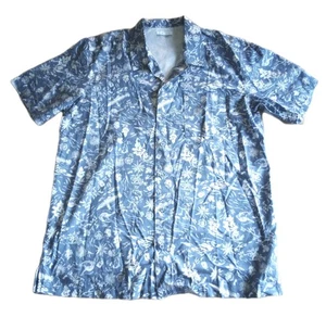 Camisa de pesca Columbia PFG para hombre con botones azul estilo hawaiano mediana M - Imagen 1 de 4