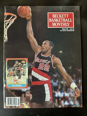 🏀 Revista de baloncesto Beckett de marzo de 1991 Clyde Drexler Reggie Miller #8 🏀 Foto 1 de 2