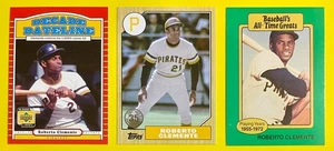 ROBERTO CLEMENTE, Pittsburgh Pirates 3-Card Lot, HALL OF FAME, ALL-TIME GREAT - Picture 1 of 2