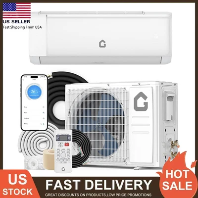 JUSTSMART 24000 BTU 21 SEER Ductless Mini Split Air Conditioner Heat Pump Inverter AC 230V