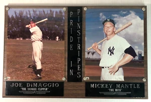 Mickey Mantle & Joe DiMaggio Pride in Pinstripes Plaque New York Yankees Gift - Picture 1 of 6