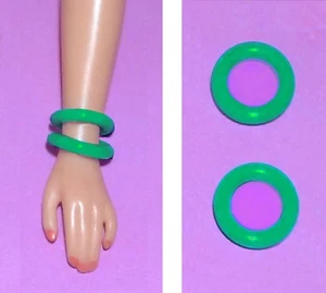 Dreamz GREEN BRACELET BANGLES SET of 2 made for 11.5" Doll Jewelry - Picture 1 of 1