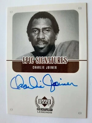1999 Upper Deck Century Legends Epic Signatures #CJ Charlie Joiner Auto + - Image 1 of 2