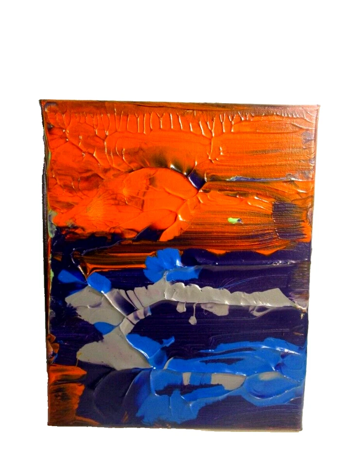 Pintura abstracta Musk yai/sobre lienzo 8x10 LISTO PARA COLGAR 1 ROBLE Foto 1 de 3