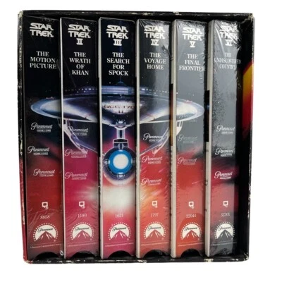 Star Trek The Movie Collection 1993 6 Tapes VHS Set 2 Of The Six Are Sealed VTG - Image 1 of 4